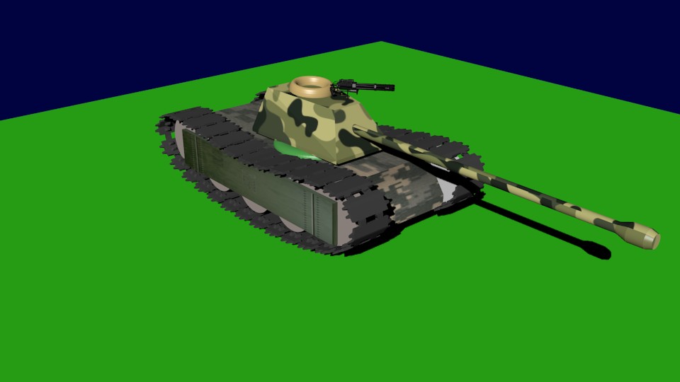 Low-Poly Medium Tracked Tank ( Textured ) preview image 1